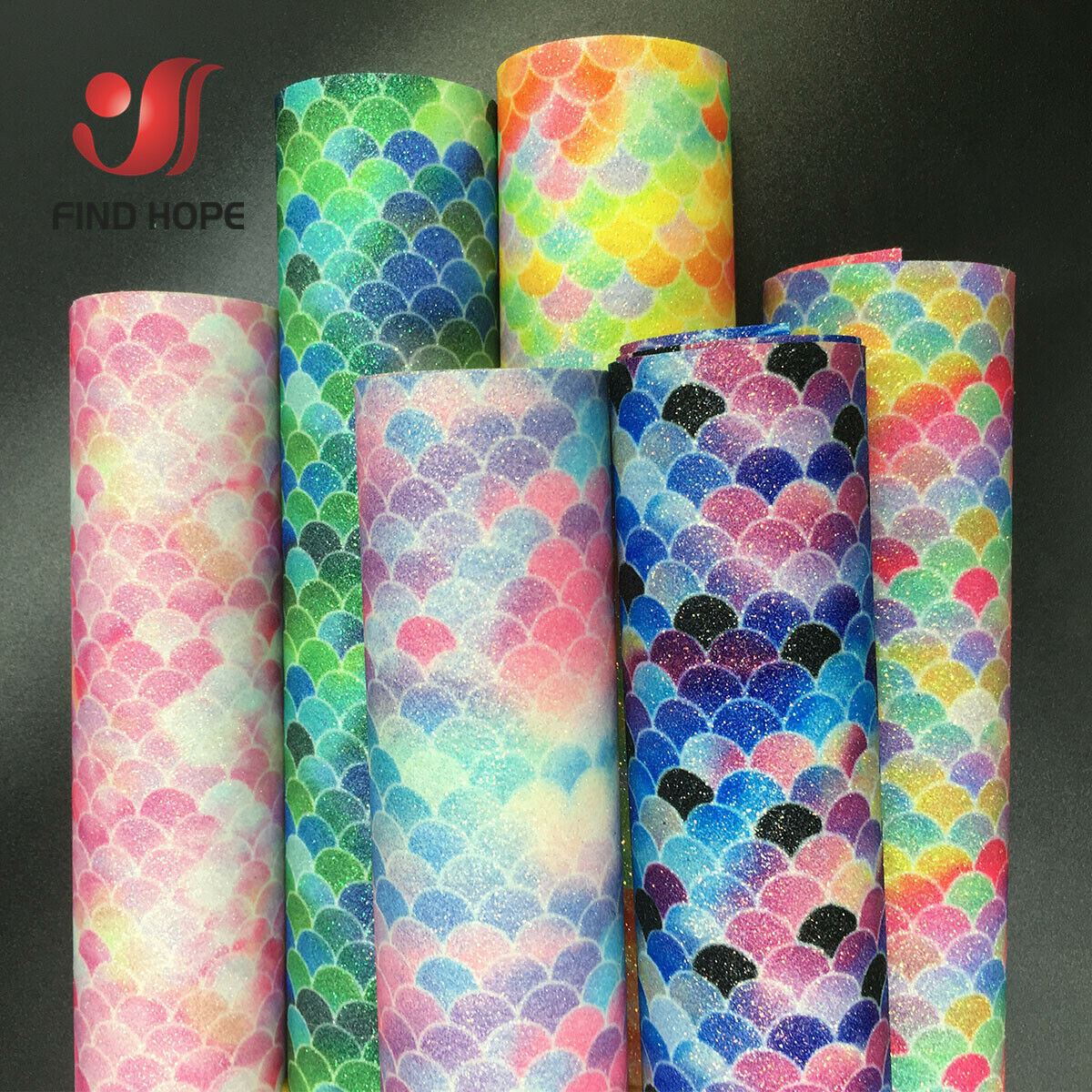 Glitter Vinyl Roll - กระเป๋าโบว์หนังสังเคราะห์สีรุ้งประกายระยิบระยับสีรุ้งนางเงือกสำหรับตกแต่งปาร์ตี้งานประดิษฐ์ทำมือวัสดุงานฝีมือแบบทำมือ