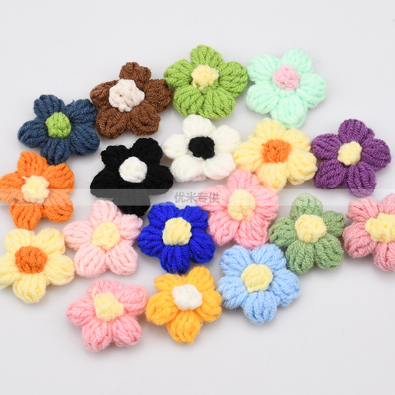 งานถักโครเชต์ดอกไม้ห้ากลีบทำมื - Craft Embellishments บทวิจารณ์และราคา