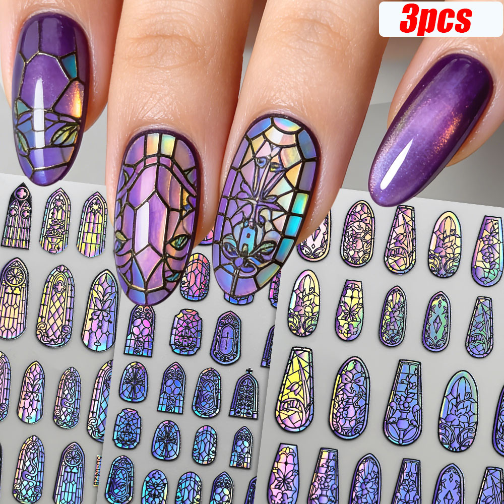 สติกเกอร์ติดเล็บลายแก้ววินเทจ  - Glitter Vinyl Roll บทวิจารณ์และราคา