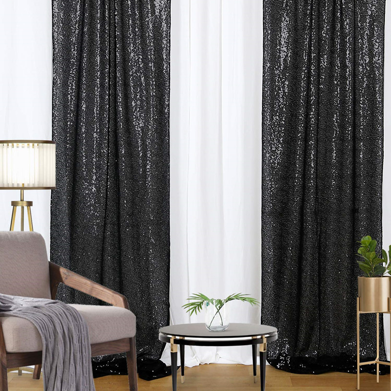 ทอง/สีเงินเลื่อมฉากหลังผ้าม่าน - Sequin Fabric Panel บทวิจารณ์และราคา