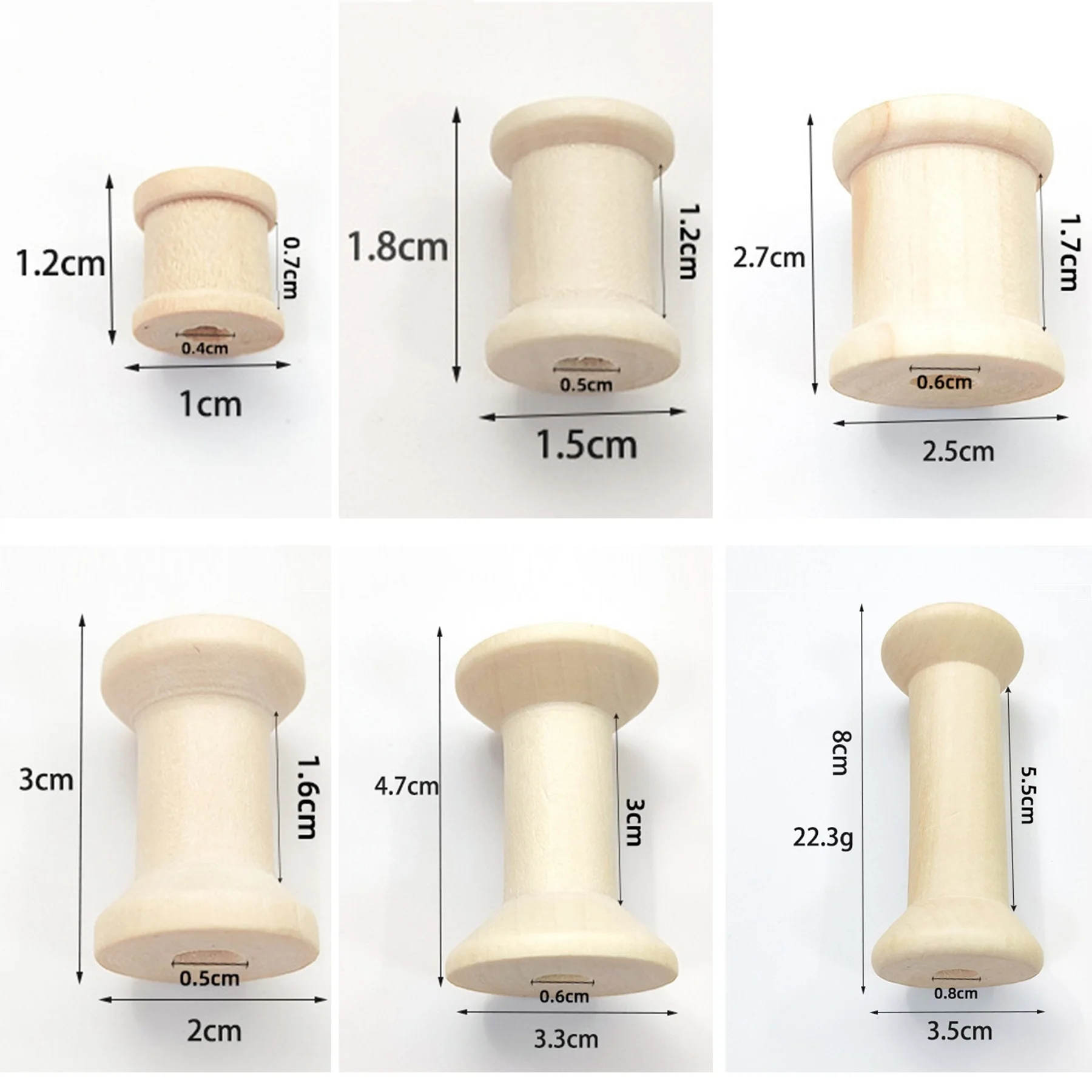 10/5Pcs มินิไม้ Bobbins ที่ว่า - Organza Ribbon Spool บทวิจารณ์และราคา