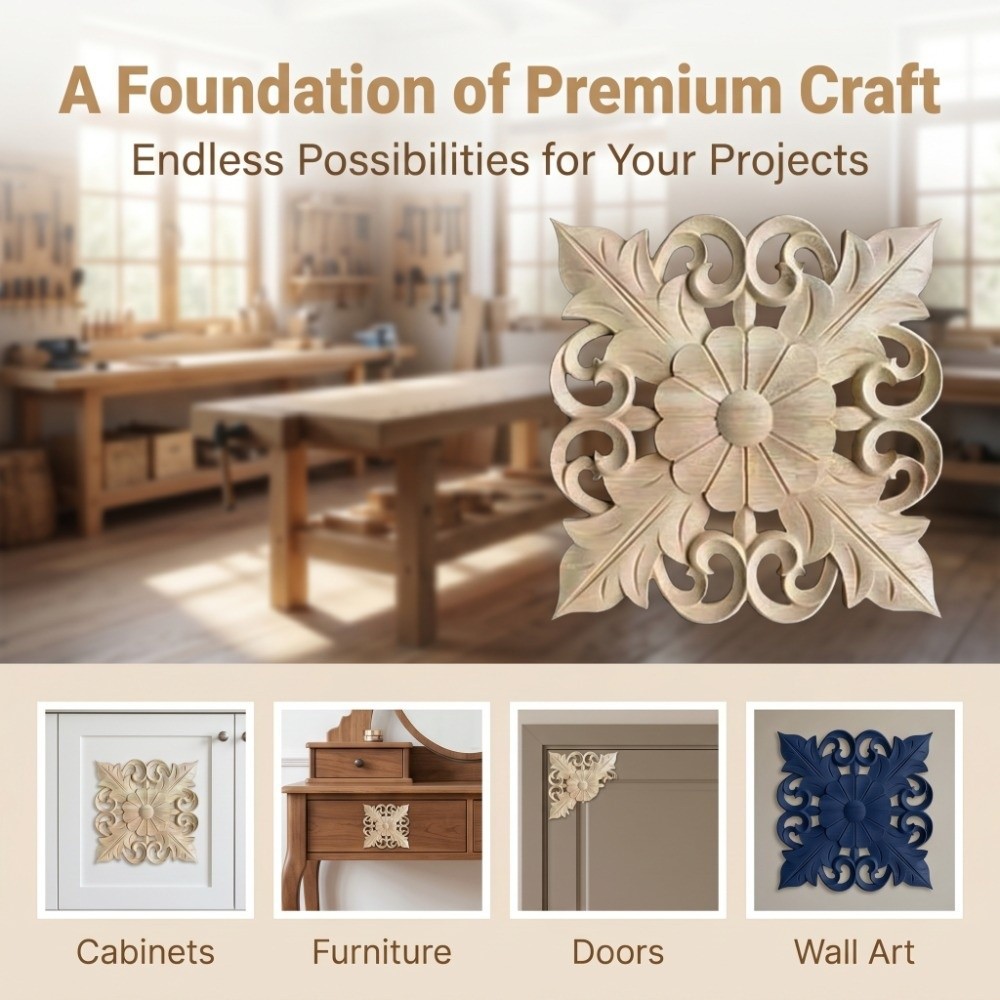ของตกแต่งบ้าน ไม้แกะสลักสีน้ำต - Craft Embellishments บทวิจารณ์และราคา