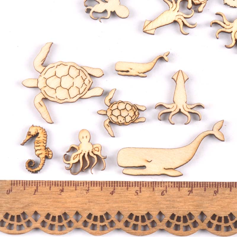 20Pcs 25-40Mmทะเลเต่า/ม้า/ปลาว - Craft Embellishments บทวิจารณ์และราคา