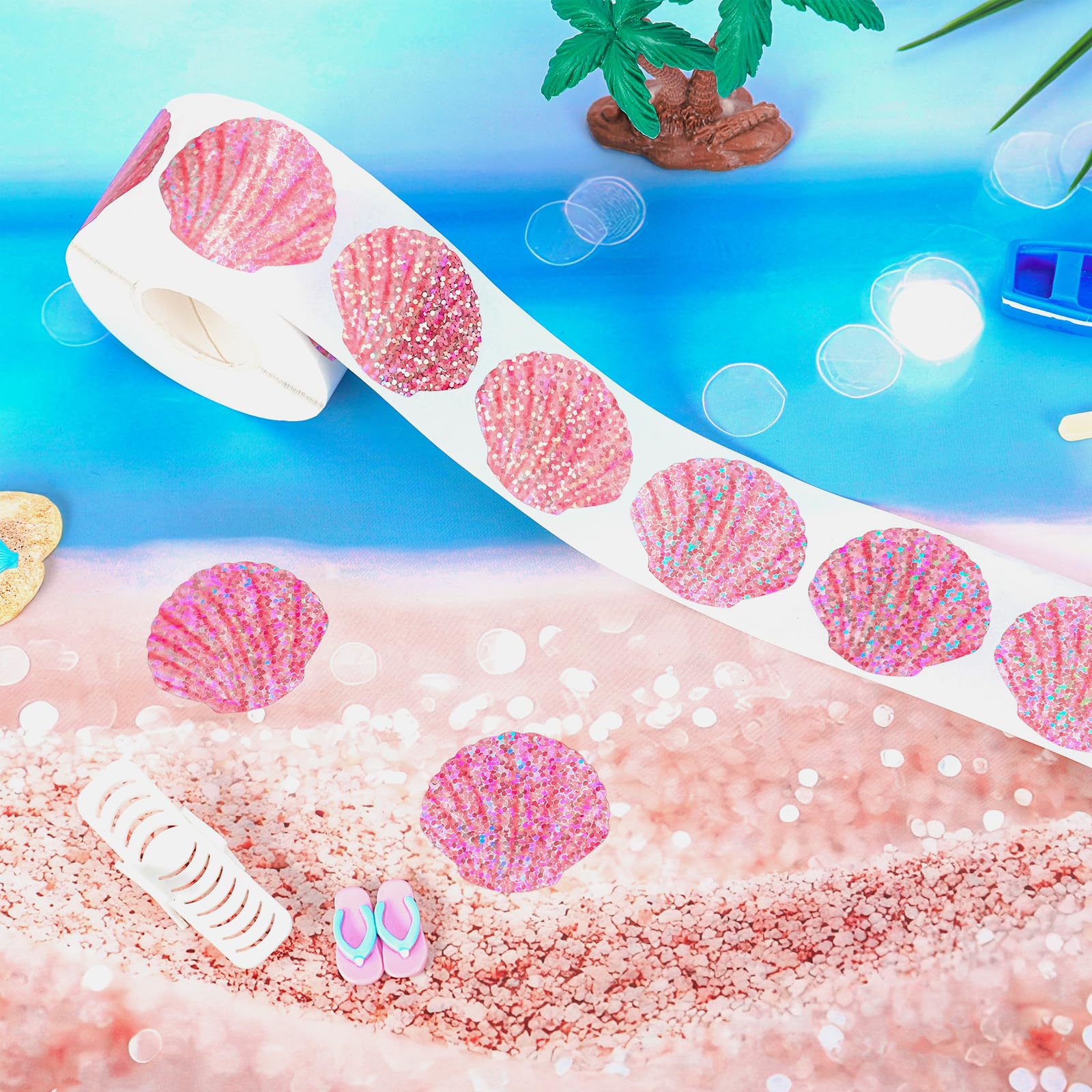 500 ชิ้น สติกเกอร์เปลือกหอยฤดู - Glitter Vinyl Roll บทวิจารณ์และราคา