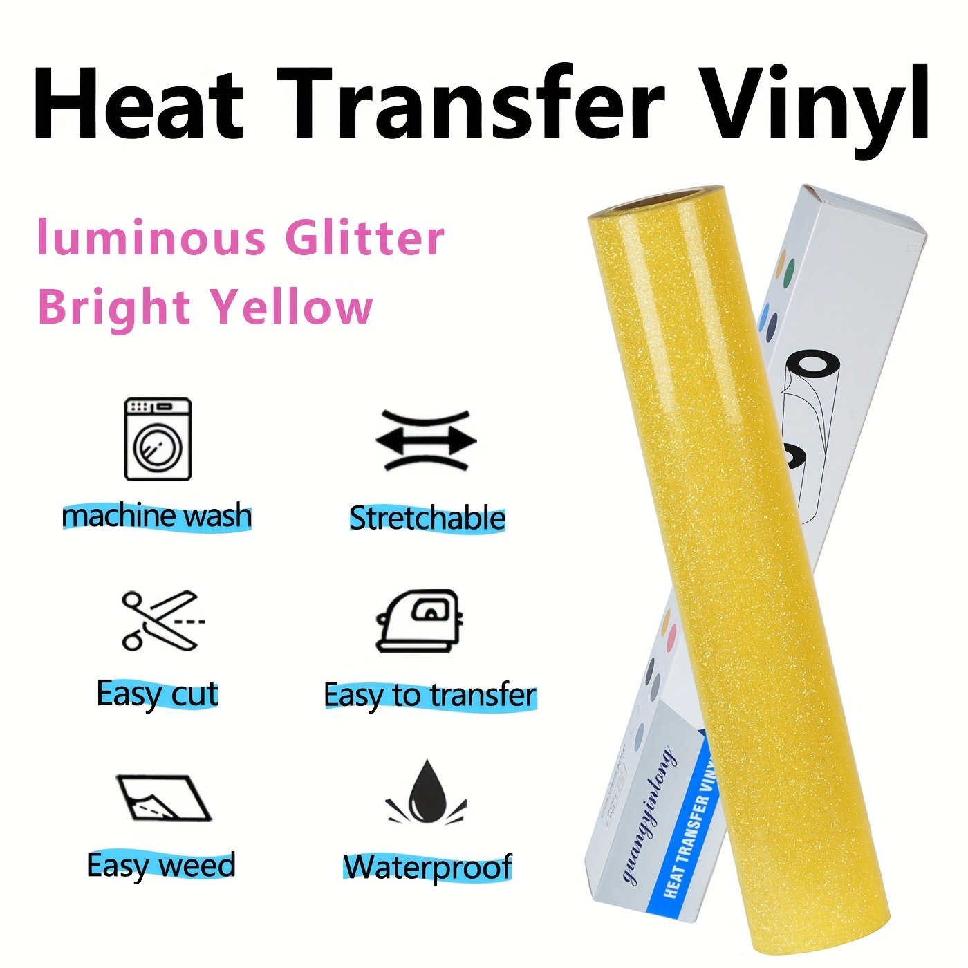 แผ่นไวนิลกาวร้อนแบบม้วน ขนาด 1 - Glitter Vinyl Roll บทวิจารณ์และราคา