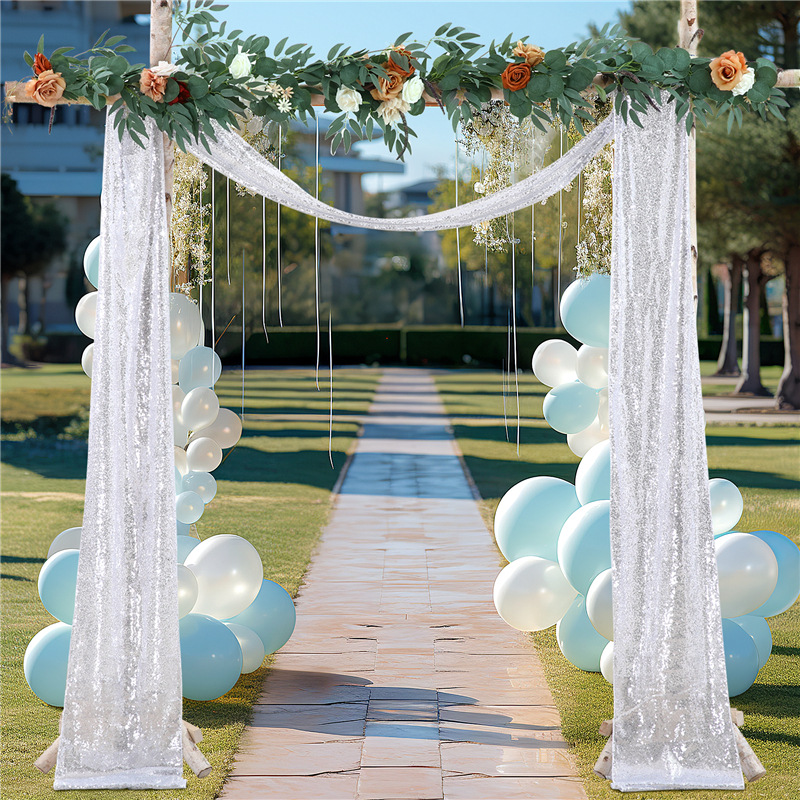 ผ้าตกแต่งซุ้มแต่งงาน, ผ้าม่านฉ - Sequin Fabric Panel บทวิจารณ์และราคา