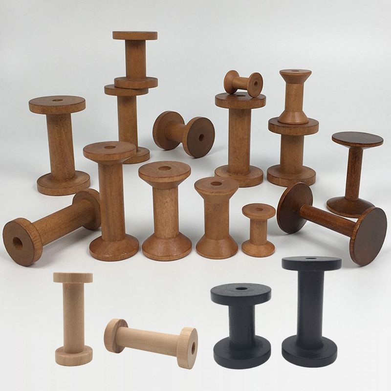 10ชิ้น/เซ็ต spools ไม้ธรรมชาติ - Organza Ribbon Spool บทวิจารณ์และราคา