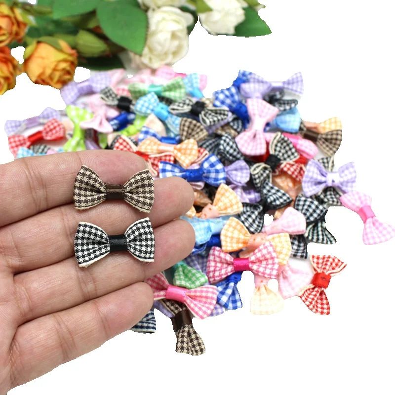 30 ชิ้น/ล็อต โบว์ริบบิ้นผ้าซาต - Embellishments For Scrapbooking บทวิจารณ์และราคา