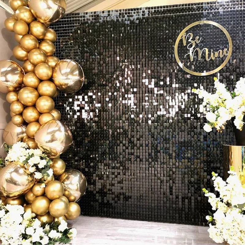 12/16/18/24 ชิ้น ฉากหลังผนังปร - Sequin Fabric Panel บทวิจารณ์และราคา