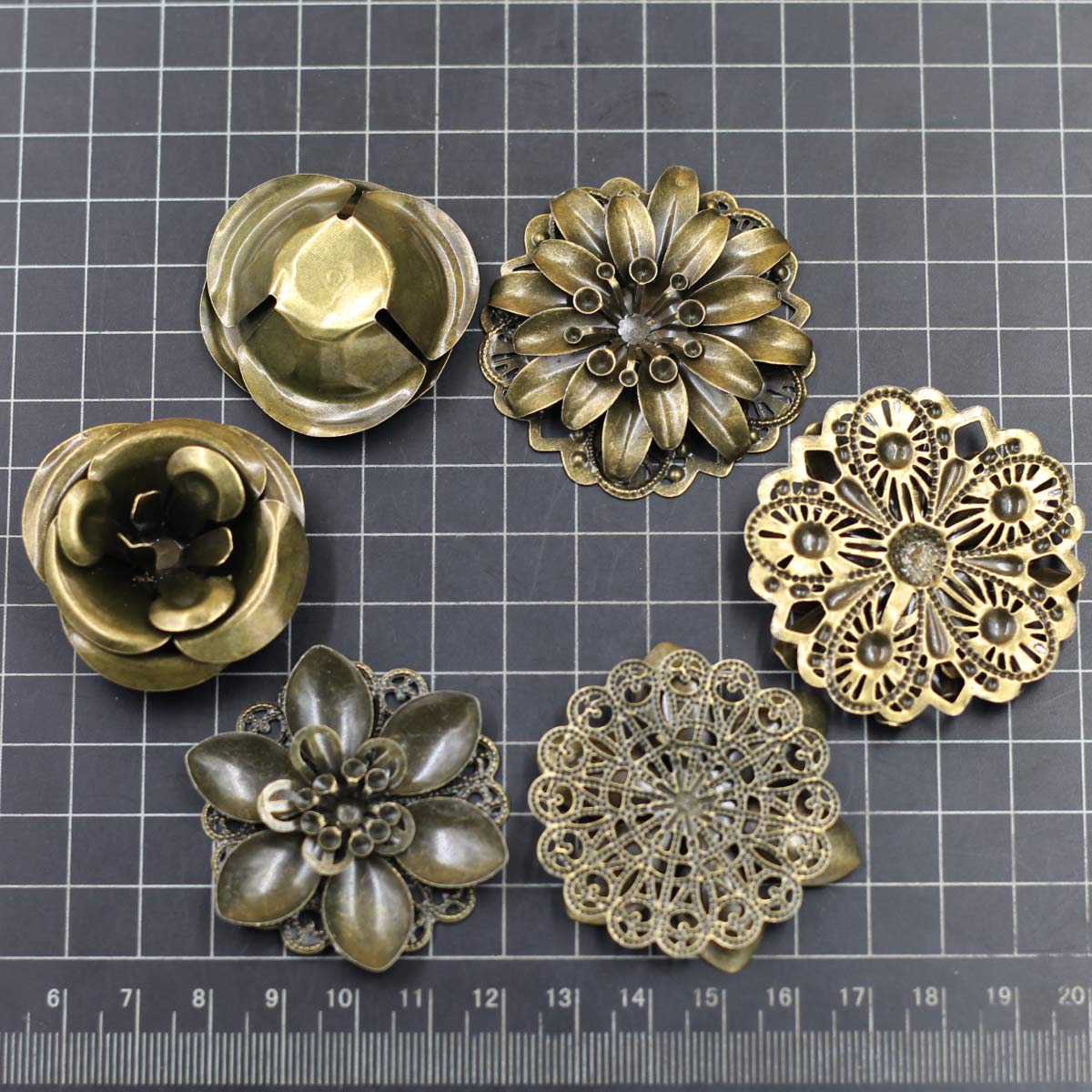 6 ชิ้น Embellishments ผสมดอกไม - Craft Embellishments บทวิจารณ์และราคา