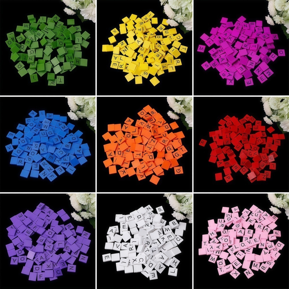 100 ชิ้น ลูกบาศก์ตัวอักษรไม้สำ - Craft Embellishments บทวิจารณ์และราคา