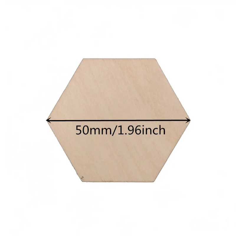 แผ่นไม้หกเหลี่ยมขนาด 10-120 มม - Craft Embellishments บทวิจารณ์และราคา