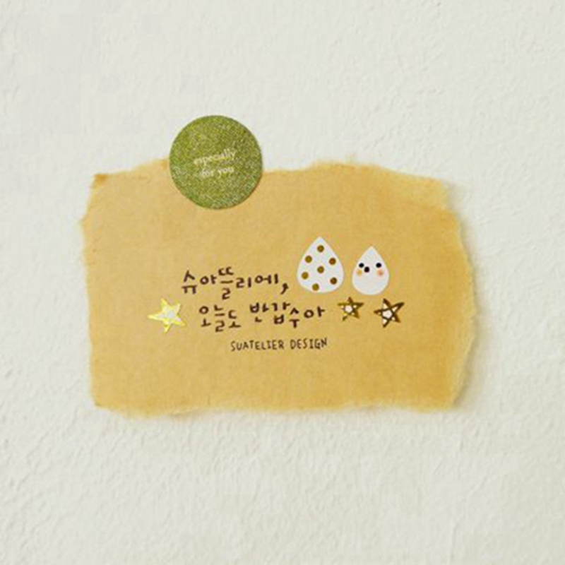 สติกเกอร์เกาหลีลายหยดน้ำ Suate - Embellishments For Scrapbooking บทวิจารณ์และราคา