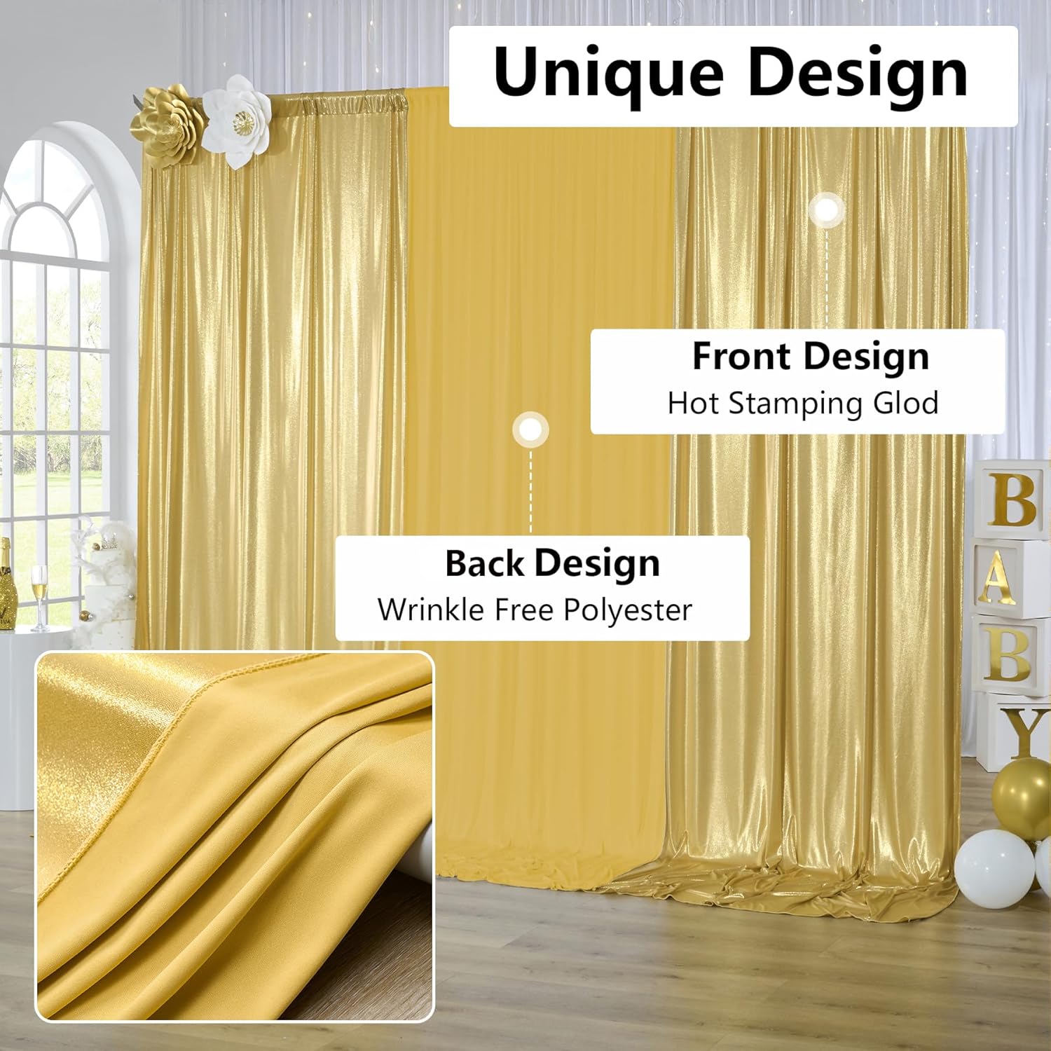 ฉากหลังกลิตเตอร์กันรอยยับขนาด  - Sequin Fabric Panel บทวิจารณ์และราคา