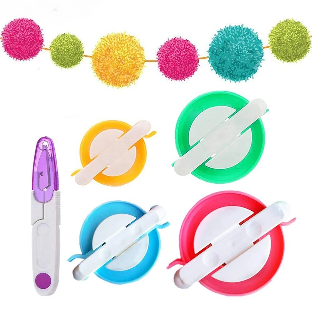 4 ขนาด Pom Pom Maker ชุดเครื่อ - Pom Pom Maker Tool บทวิจารณ์และราคา