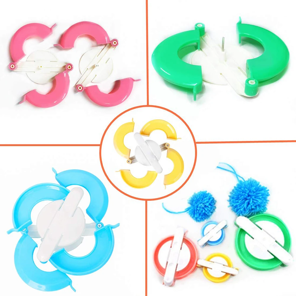 4 ขนาด Pom Pom Maker ชุดเครื่อ - Pom Pom Maker Tool บทวิจารณ์และราคา