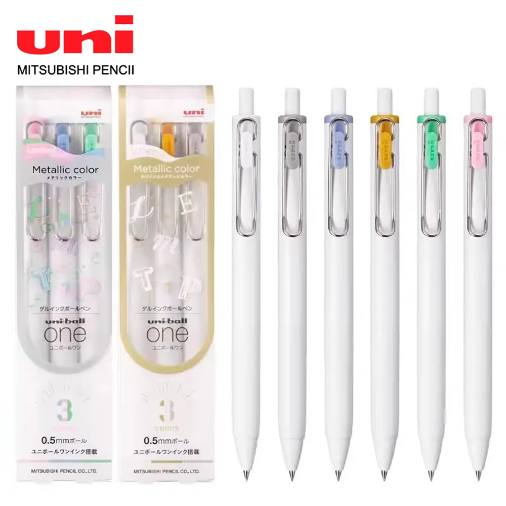 3pcs UNI Ball One ปากกาเจลทองเ - Pentel Pen Energel บทวิจารณ์และราคา