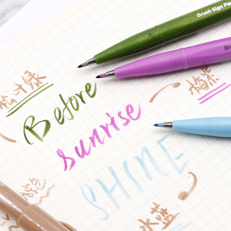 12/24Pcs ญี่ปุ่น Pentel Touch  - Pentel Pen Sign Pen บทวิจารณ์และราคา