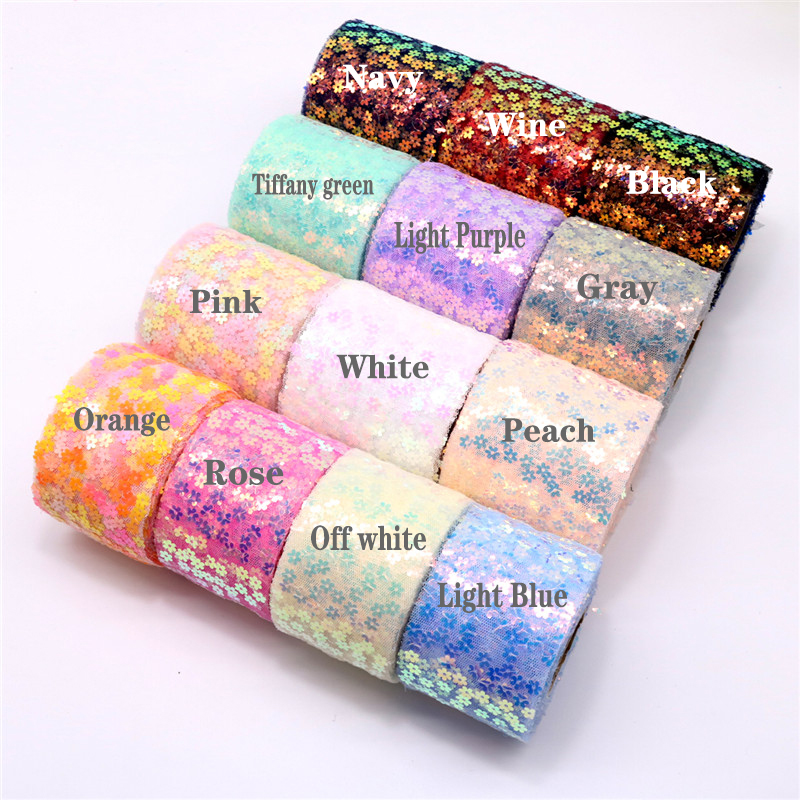 8 ซม.10 ซม.10 หลา Glitter เลื่ - Organza Ribbon Spool บทวิจารณ์และราคา