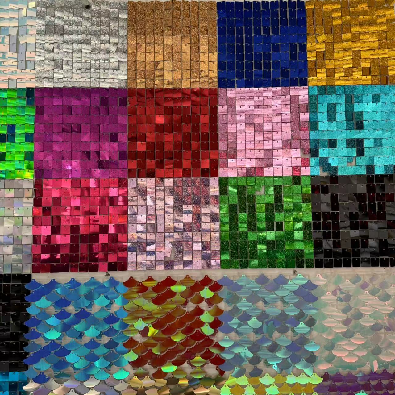 ฉากหลังผนังวิบวับ แผงผนังเลเซอ - Sequin Fabric Panel บทวิจารณ์และราคา