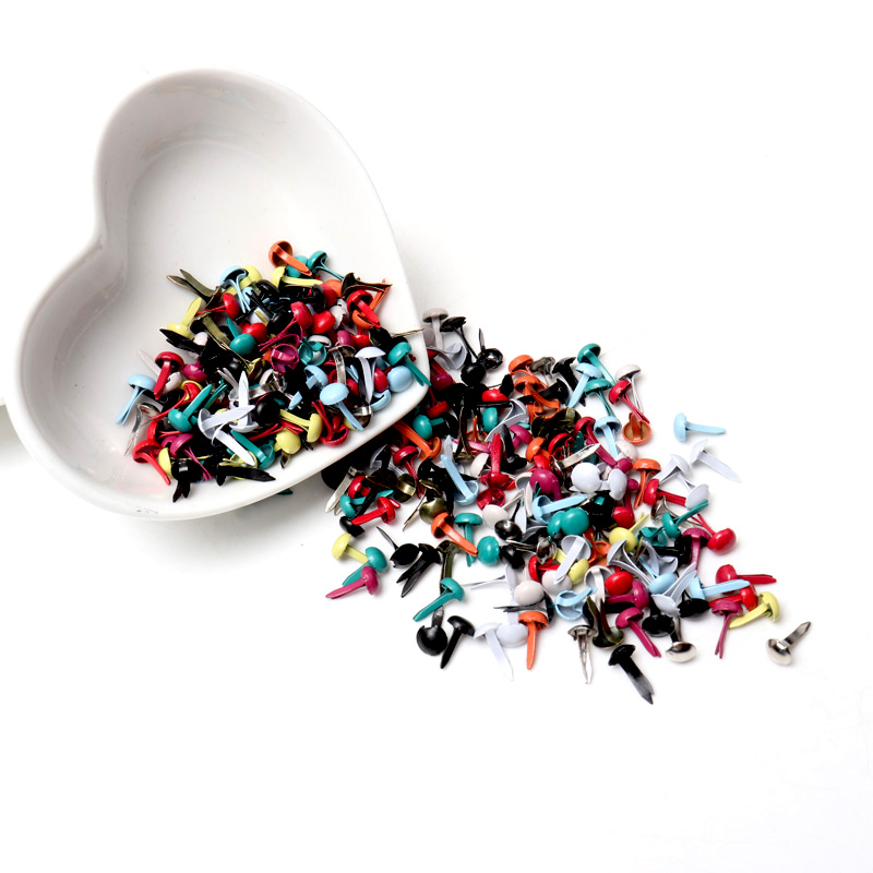 หมุดโลหะหลากสีทรงกลม 100 ชิ้น  - Embellishments For Scrapbooking บทวิจารณ์และราคา