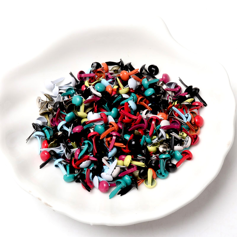 หมุดโลหะหลากสีทรงกลม 100 ชิ้น  - Embellishments For Scrapbooking บทวิจารณ์และราคา