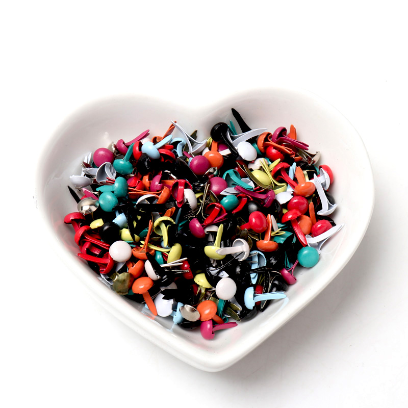หมุดโลหะหลากสีทรงกลม 100 ชิ้น  - Embellishments For Scrapbooking บทวิจารณ์และราคา