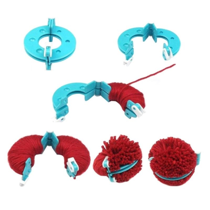 L43A 4 ชิ้น DIY เส้นด้ายขนสัตว - Pom Pom Maker Tool บทวิจารณ์และราคา
