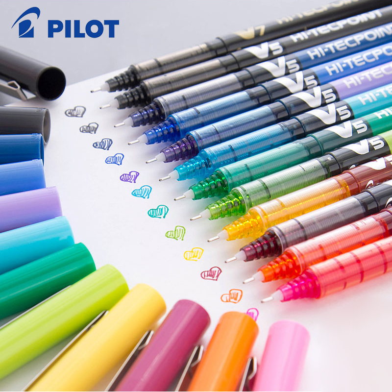 1ชิ้นปากกาลูกกลิ้งเหลว V5นำร่อ - Pilot Pen V5 บทวิจารณ์และราคา